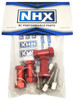 NHX Wheel Hex Adaptor Extensions 12x25mm Red (4pc)