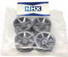 NHX RC Aluminum 1/10 On Road Car Rims -Titanium Color 4pcs Hex 12mm 4-TEC / RS4