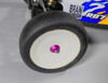 Kyosho AMR-025PK M4 Aluminum Serrated Flange 4mm Wheel Nuts Pink (4)