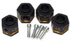 NHX Brass +5mm Widen Wheel Hubs Hex w/ Pins Black 4pcs: TRX-4 SCX10