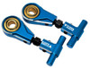 NHX Aluminum Adjustable Front Upper Arm Set Blue: Tamiya TT02