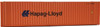 Walthers 40' Hi Cube Corrugated Container w/Flat Roof - Hapag-Lloyd HO Scale