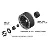 Incision IRC00256 KMC 1.9 KM233 Hex Black Chrome Plastic Beadlock Wheel Set (2)