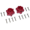 GPM Racing Aluminum Hex Adapters Converter +5mm Set Red : Losi 1/8 LMT 4WD