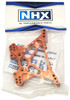 NHX Aluminum Rear Shock Tower Set - Orange: Traxxas Slash 4x4