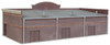 Walthers 933-3891 Modern Shopping Center I Kit - 6-1/4 x 3 x 2-1/8" N Scale