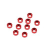 Yeah Racing YA-0656RD Aluminum M3 Flat Head Countersunk Washer Red (10 pcs)