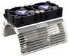 NHX V2 Heatsink with Twin High Speed Tornado 28000 RPM Cooling Fans for 1/8 Motors Silver