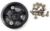 NHX 1.0" 5P Aluminum Beadlock Crawler Wheels Rims Black 4pcs: Axial SCX24