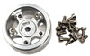 NHX 1.0" 5B Aluminum Beadlock Crawler Wheels Rims Silver 4pcs: Axial SCX24