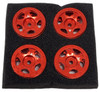 NHX 1.0" 5F Aluminum Beadlock Crawler Wheels Rims Red 4pcs : Axial SCX24