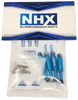 NHX Aluminum Shocks with Built-in Shock Spring Set (4pcs) Blue : SCX24