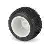 Pro-Line 10177-13 1/18 Hole Shot Front/Rear Tires Mounted 8mm White Wheels (2) Mini-T