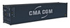 Walthers 40' Hi-Cube Corrugated Container - CMA-CGM HO Scale