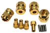 NHX Brass Wheel Hex Adaptor w/ +4 Extensions 4pc : Axial SCX24