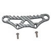 GPM Carbon Fiber Front Bumper Fixing Plate Silver : Tamiya 1/10 4WD TA08 PRO