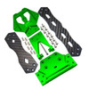 GPM Aluminum Alloy + Carbon Fiber Sub Chassis Green : Losi 1/10 Lasernut U4