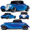 Traxxas 93044-4 4-Tec 3.0 1/10 Factory Five 1933 Hot Rod Coupe RTR Blue w/ Radio