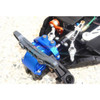 GPM Alum Front Or Rear Gearbox Cover + Upper Arm Stabilizer Blue : Tamiya TT-02