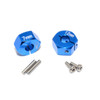 GPM Racing Aluminum Hex Adapter 12X7mm Blue : Tamiya TT-02B & DF-02