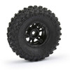 Pro-Line 10194-10 1/24 Hyrax F/R 1.0" Tires w/7mm Black Impulse Wheels (4) : SCX24