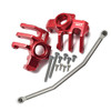 GPM Aluminum Front Knuckle Arm w/ Steering Rod Red : Axial 1/10 RBX10 Ryft