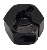 NHX RC Aluminum Clamping Wheel Hex Adaptor 8mm Thickness 12mm Hex - Black (4pc)
