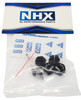 NHX RC Aluminum Clamping Wheel Hex Adaptor 8mm Thickness 12mm Hex - Black (4pc)