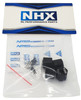 NHX RC Aluminum Clamping Wheel Hex Adaptor 11mm Thickness 12mm Hex - Black (4pc)