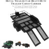 NHX RC 1/10 Full Size HD Metal 4-Wheel Trailer KIT w/LED :TRX-4 SCX10 GEN8