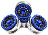 NHX RC Aluminum 2.9'' Beadlock Wheels Rims w/ Rings 17mm Hex (4) Blue : 1/6 SCX6