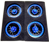 NHX RC Aluminum 2.9'' Beadlock Wheels Rims w/ Rings 17mm Hex (4) Blue : 1/6 SCX6