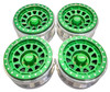 NHX RC Aluminum 2.9'' Beadlock Wheels Rims 17mm Hex Green (4) : 1/6 SCX6