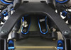 Exotek 2035 Aluminum Steering Cranks Black/Blue (1 pair) B6.3 T6 SC6