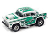 Auto World Xtraction R35 1955 Chevy Bel Air Green/White HO Scale Slot Car