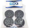 NHX RC 1.0'' Plastic Wheel & Soft Tire Set (4)-Black : SCX24
