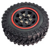 NHX RC 1.0'' Plastic Wheel & Soft Tire (4)-Red : SCX24