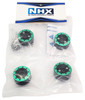 NHX RC 1.0" Aluminum Screw-Style Beadlock Wheels (4) -Green: SCX24