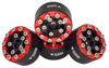 NHX RC 1.0" Aluminum Screw-Style Beadlock Wheels (4) -Red : SCX24