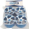 NHX RC Aluminum 1/10 On Road Car Spiral Rims - (4) Hex 12mm - Blue : 4-TEC / RS4