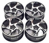 NHX RC Aluminum 1/10 On Road Car Spiral Rims - (4) Hex 12mm - Black : 4-TEC / RS4