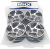 NHX RC Aluminum 1/10 On Road Car Spiral Rims - (4) Hex 12mm - Black : 4-TEC / RS4