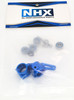 NHX RC Alum Front Steering Knuckles w/ Bearings -Blue:1/10 2WD Slash/Stampede/Rustler/Bandit