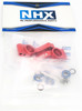 NHX RC Alum Rear Stub Axle Carriers w/Bearings-Red: 1/10 2WD Slash/Stampede/Rustler/Bandit