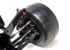 Exotek 2103 1/10 Twister Pro Drag Rear Belted Tires (2) w/ Black Wheels & Foams