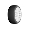 GRP GTH04-XB1 1:8 GT T04 SLICK XB1 Ultra Soft Tires w/ 20 Spoked White Wheel (2)