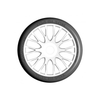 GRP GTH04-XM4 1:8 GT T04 SLICK XM4 Soft Medium Tires w/ 20 Spoked White Wheel (2)