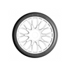 GRP GTJ04-XM5 1:8 GT T04 SLICK XM5 Medium Tires w/ 20 Spoked White Wheel (2)