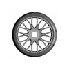 GRP GTK03-XM4 1:8 GT T03 REVO XM4 Soft Medium Tires w/ 20 Spoked Silver Wheel (2)