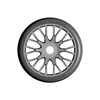 GRP GTK04-XB1 1:8 GT T04 SLICK - XB1 Ultra Soft Tires w/ 20 Spoked Silver Wheel (2)